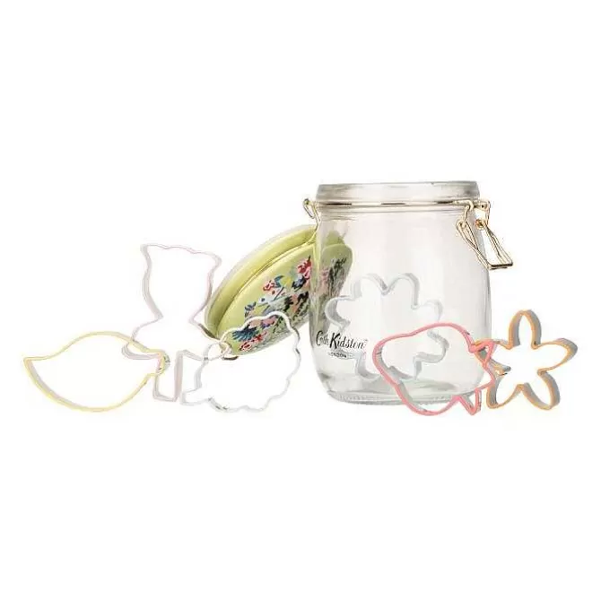 Baking Tools*Cath Kidston 30 Years Ditsy Glass Jar With 6Pc Cookie Cutters