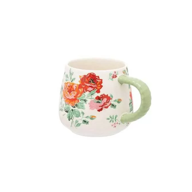 Mugs*Cath Kidston Archive Rose Red Twisted Handle Billie Mug