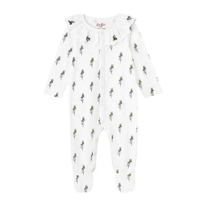 Baby Clothing*Cath Kidston Bee & Heart Frill Collar Sleepsuit (0-24 Months)