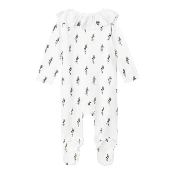 Baby Clothing*Cath Kidston Bee & Heart Frill Collar Sleepsuit (0-24 Months)