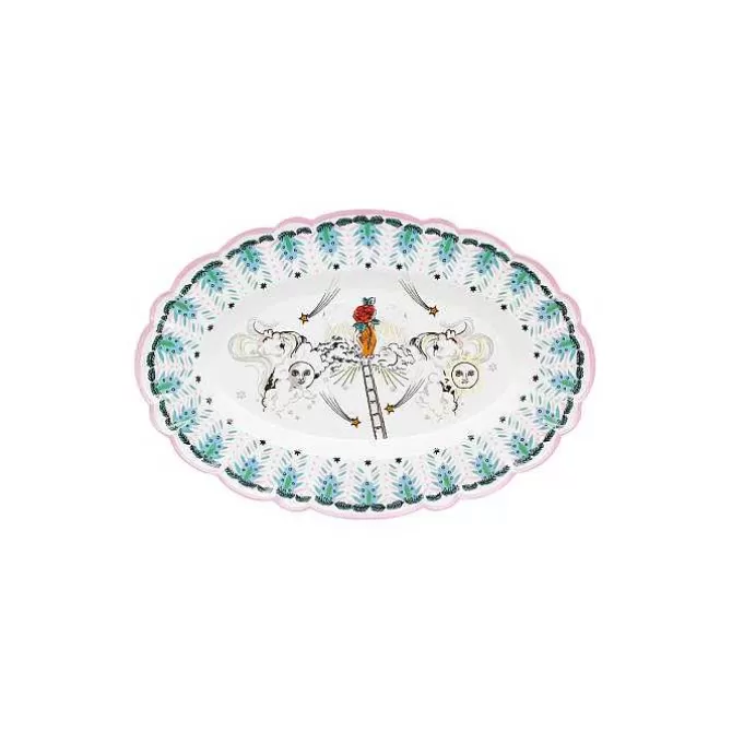 Cooking & Dining*Cath Kidston Celestial Oval Scallop Serving Platter