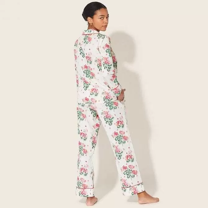 Nightwear*Cath Kidston Geraniums Long Woven Pj Set