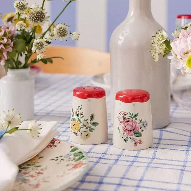 Cooking & Dining*Cath Kidston Hampstead Rose Red Salt & Pepper Shakers