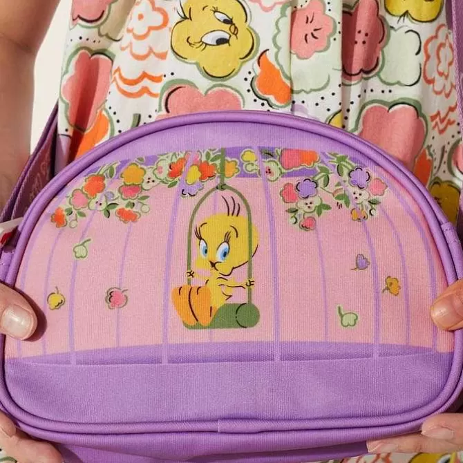 Bags*Cath Kidston Looney Tunes Tweety Pie Novelty Half Moon Cross Body Bag