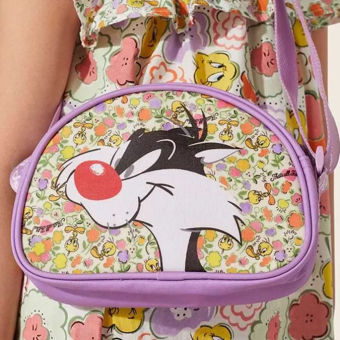 Bags*Cath Kidston Looney Tunes Tweety Pie Novelty Half Moon Cross Body Bag