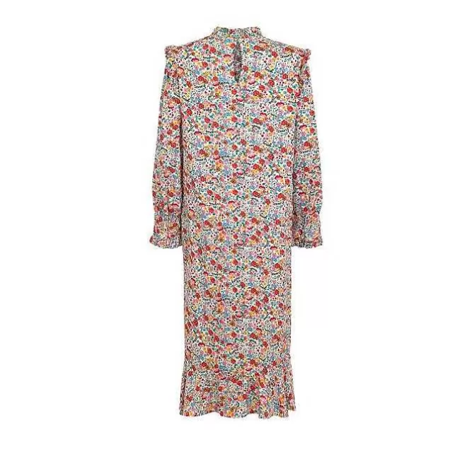 Dresses & Skirts*Cath Kidston Lots Of Love Ditsy Frill Detail Midi Dress