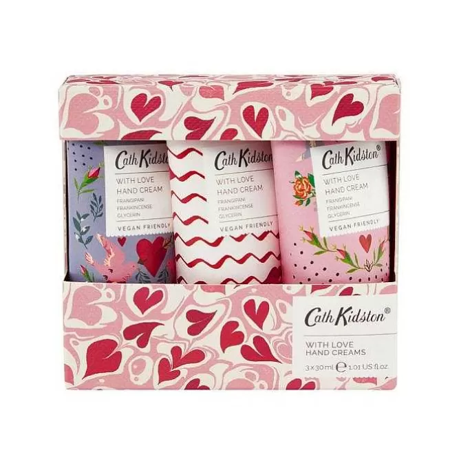 Home Fragrance & Toiletries*Cath Kidston Marble Heart Hand Cream Trio (3 X 30Ml)