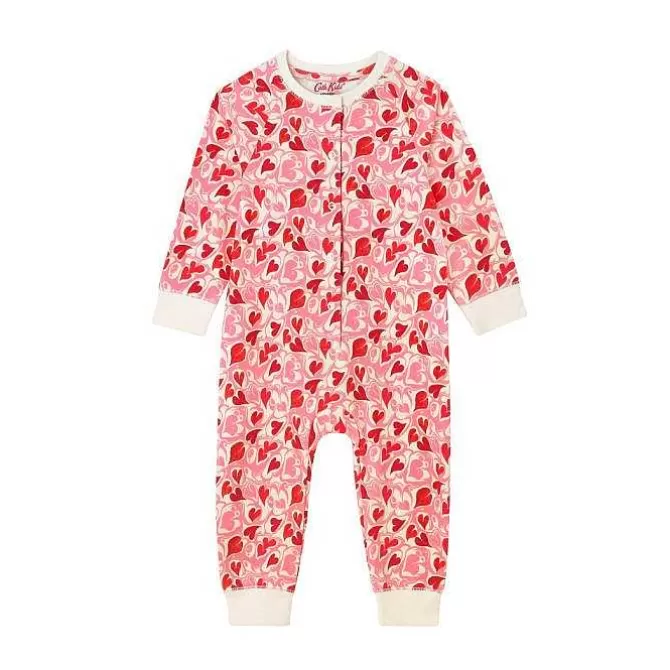 Baby Clothing*Cath Kidston Marble Hearts Ditsy Footless Sleepsuit