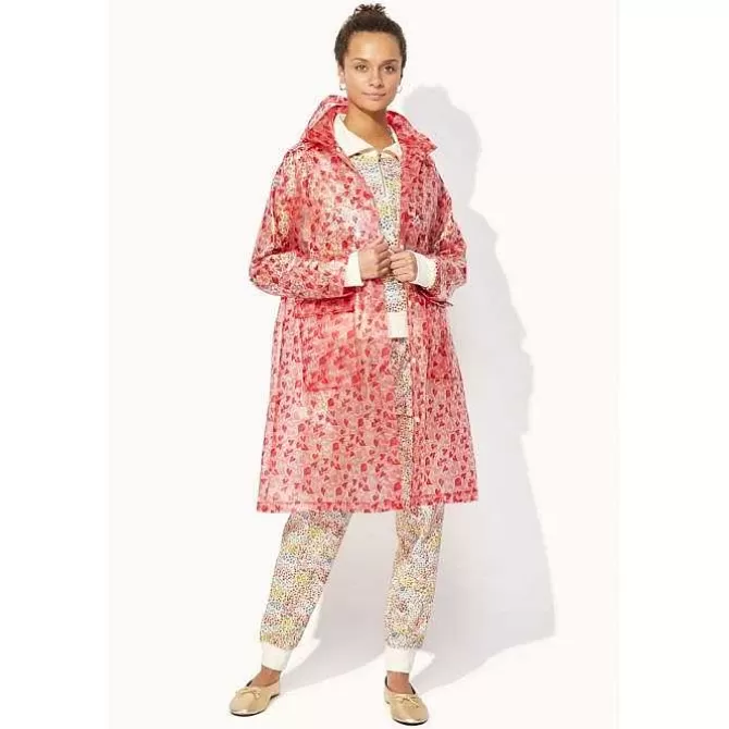 Umbrellas & Raincoats*Cath Kidston Marble Hearts Ditsy Printed Clear Rain Mac