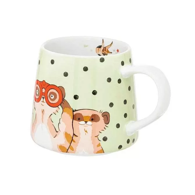 Mugs*Cath Kidston Meerkats Green Billie Mug