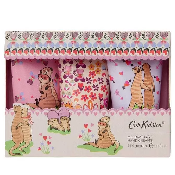 Home Fragrance & Toiletries*Cath Kidston Meerkats Hand Cream 3 X 30Ml