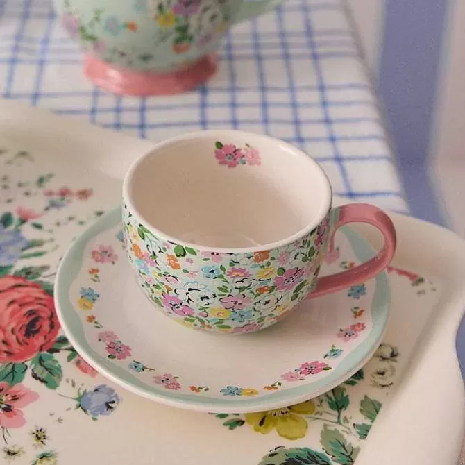 Cooking & Dining*Cath Kidston Mews Ditsy Sage Teacup & Saucer