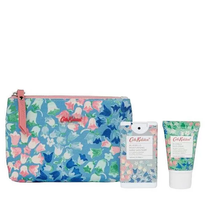 Face Coverings & Anti-Bacterial*Cath Kidston Painted Bluebell Cosmetic Pouch (With 30Ml Hand Cream And 15Ml Moisturising Antibacterial Hand Spray)