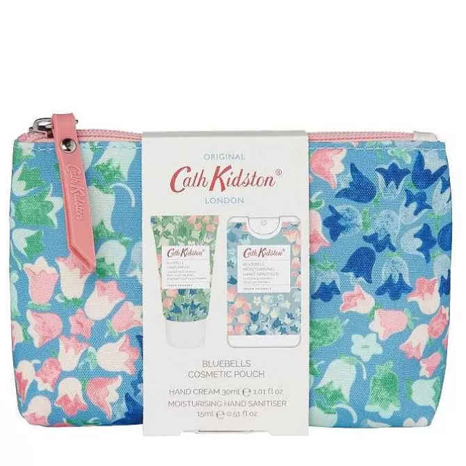 Face Coverings & Anti-Bacterial*Cath Kidston Painted Bluebell Cosmetic Pouch (With 30Ml Hand Cream And 15Ml Moisturising Antibacterial Hand Spray)