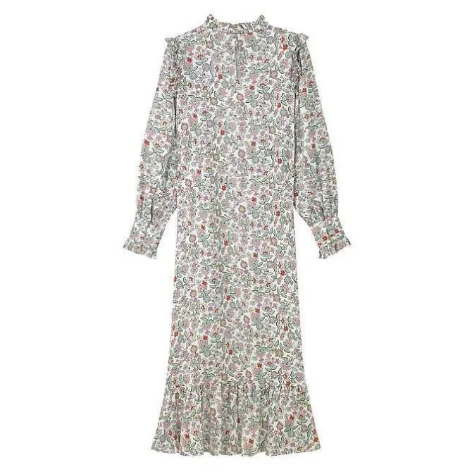 Dresses & Skirts*Cath Kidston Paisley Frill Detail Midi Dress