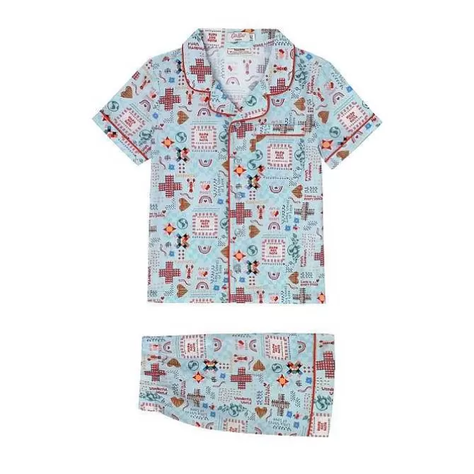 Kidswear*Cath Kidston Patchwork Ditsy Short Sleeve Woven Pj Set