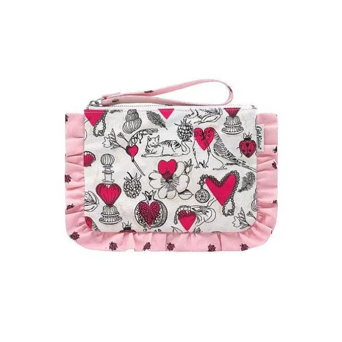 Pouches*Cath Kidston Shape My Heart Frill Wristlet Pouch