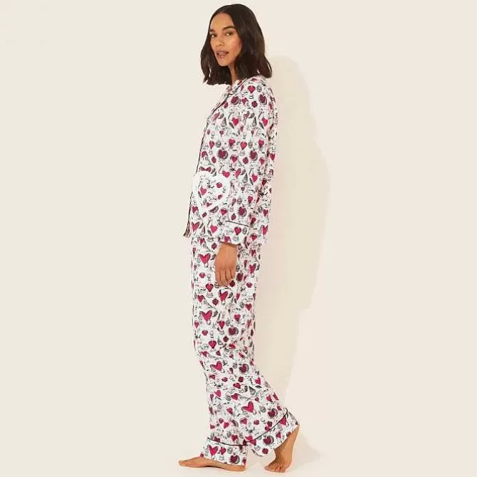 Nightwear*Cath Kidston Shape My Heart Long Woven Pj Set