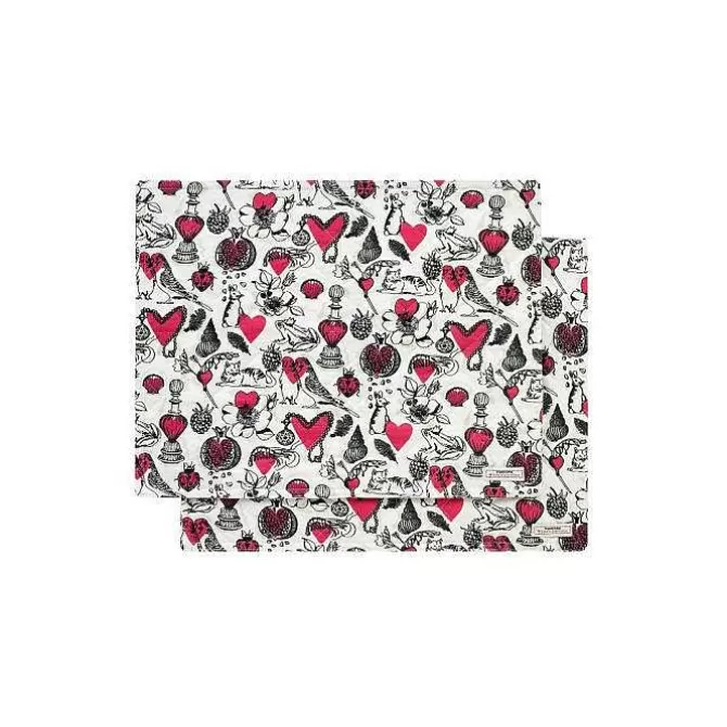 Cooking & Dining*Cath Kidston Shape My Heart Set Of 2 Quilted Placemat