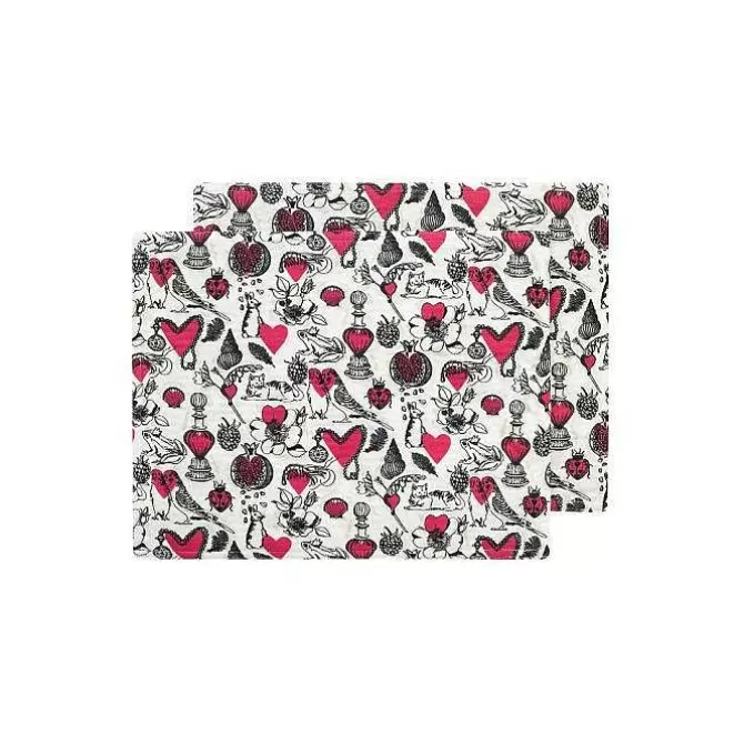 Cooking & Dining*Cath Kidston Shape My Heart Set Of 2 Quilted Placemat