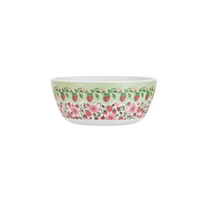 Picnic Essentials*Cath Kidston Strawberry 4Pk Melamine Picnic Cereal Bowls