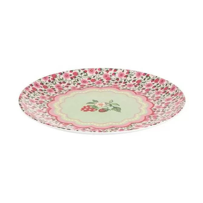 Picnic Essentials*Cath Kidston Strawberry 4Pk Melamine Picnic Dinner Plates