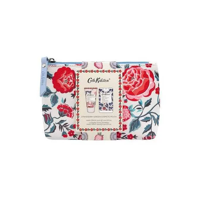 Home Fragrance & Toiletries*Cath Kidston Strawberry Garden Cosmetic Pouch (With 30Ml Hand Cream And 15Ml Moisturising Antibacterial Hand Spray)