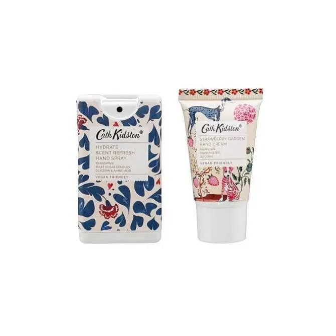 Home Fragrance & Toiletries*Cath Kidston Strawberry Garden Cosmetic Pouch (With 30Ml Hand Cream And 15Ml Moisturising Antibacterial Hand Spray)