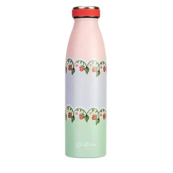 Picnic Essentials*Cath Kidston Strawberry Stainless Steel Water Bottle 460Ml