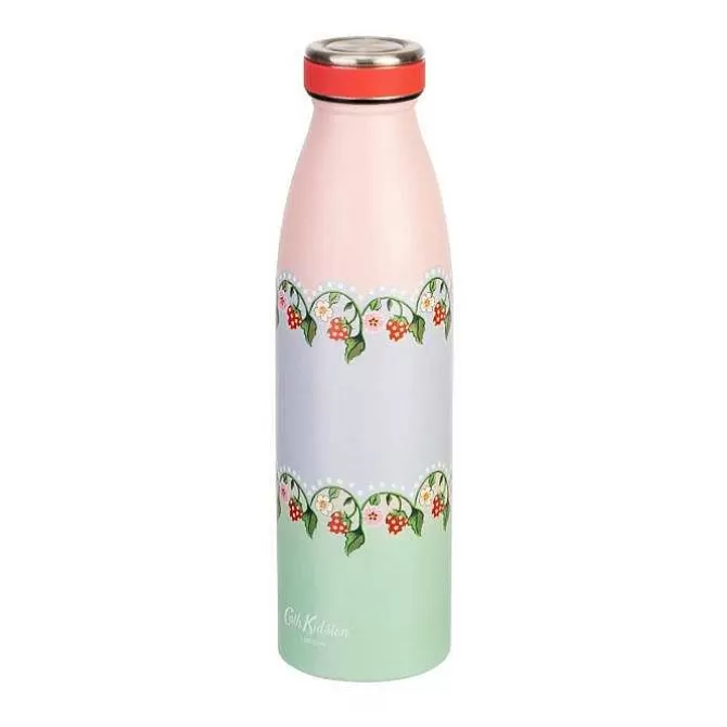 Picnic Essentials*Cath Kidston Strawberry Stainless Steel Water Bottle 460Ml