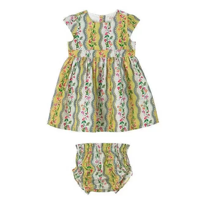 Baby Clothing*Cath Kidston Sweet Pea Stripe Baby Tie Back Dress