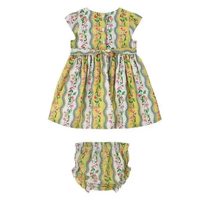 Baby Clothing*Cath Kidston Sweet Pea Stripe Baby Tie Back Dress